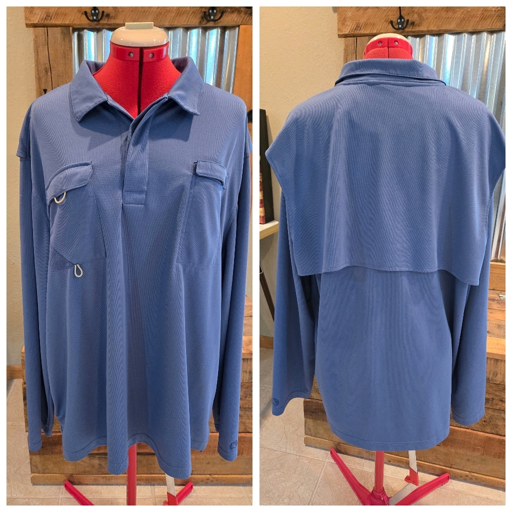 Long Sleeve Polo Fishing/tech Shirt XL Gander Mountain